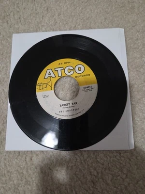 The Coasters 45rpm 7" Yakety Yak, Zing! Went The Strings Of My Heart, Vinyl - Image 1 of 2