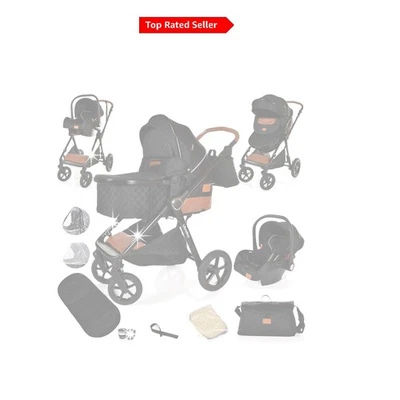 3-in-1 Travel System Pushchair with Adjustable Recline and Eco-Friendly Fabric - Image 1 of 4