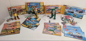 Lego Creator Sets: 31045, 31058, 31073, 31090 Used, Open, Incomplete  Read Desc.