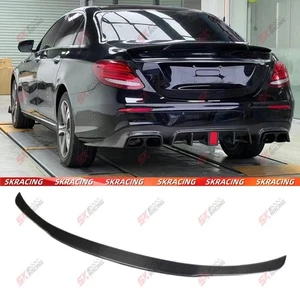 Carbon Fiber Rear Trunk Spoiler Wing For Benz E-Class W213 E250 E300 4DR 17-20 - Picture 1 of 20