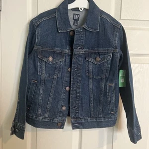 Gap Kids Denim Jacket Boys Size Medium (8) Blue Jean Button - Picture 1 of 9