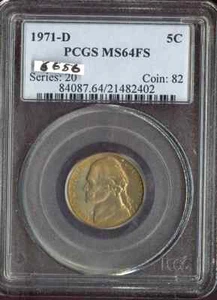 1971-D Jefferson Nickel PCGS MS64 Full Steps - Picture 1 of 2