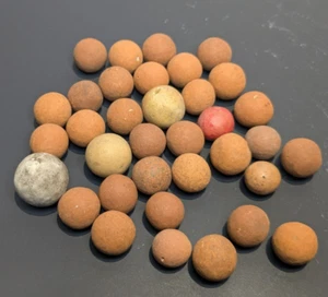 Vintage Clay Marbles - Picture 1 of 7