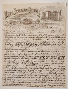 HOTEL BOLOGNA MEUBLÉ - Carta Intestata 1913 Sangemini - Picture 1 of 2
