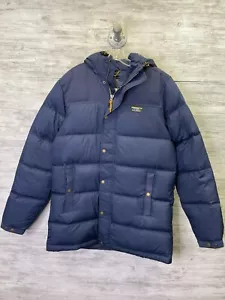 LL Bean Jacke Herren M Mountain Classic Daunenparka Kapuze Blau Downtek Puffer - Bild 1 von 11