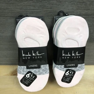 14 Pairs Nicole Miller Women’s Liners Socks Anti-Slip Heel Size 4-10 New - Picture 1 of 3