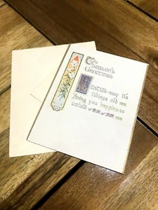 Vintage Season’s Greetings Easter Flat Card - Unused With Envelope - Picture 1 of 6