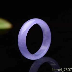 Jade Ring Women Gemstone Jewelry Jadeite Ice Purple Jade Rings - Picture 1 of 5