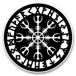 2 x Vinyl Stickers 30cm (bw) - Beautiful Greek Rune Design #35016 - Picture 1 of 8