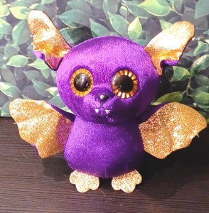 Halloween TY Beanie Boos 6 Zoll Glitzer Plüsch ANZAHL lila Fledermaus 2018 Glitzeraugen - Bild 1 von 12