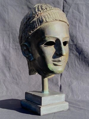 Scultura in Bronzo - Testa di Apollo - Fonderia Chiurazzi Napoli XX sec. - Immagine 1 di 4