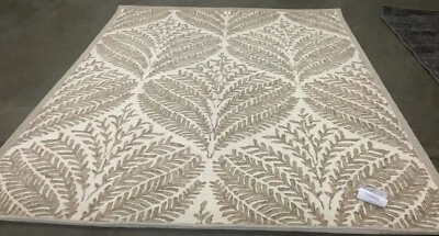 Ковер со сломанной резьбой цвета слоновой кости/коричневый 8 x 10 футов, сниженная цена 1172668898 CPR208T-8 - Изображение 1 из 4