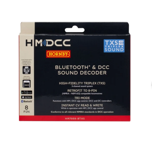 Hornby R7336 HM7000-8TXS Bluetooth and DCC Sound Decoder (8-pin)