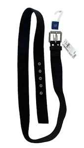 NEW NWT $30 GAP BLACK CANVAS LEATHER TRIM BELT MEN'S SIZE 42 - Picture 1 of 2