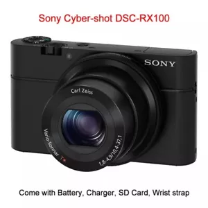 Cámara digital compacta Sony RX100 20,2 MP 3,6 x con cargador y tarjeta y batería 90 % NUEVA - Imagen 1 de 12