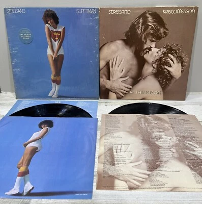 Barbara Streisand Lot of 2 Vinyl Records Superman And A Star Is Born Foto 1 de 4