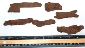WWI IRON SHRAPNEL FRAGMENTS RELICS FROM SOMME BATTLEFIELD - Picture 1 of 4