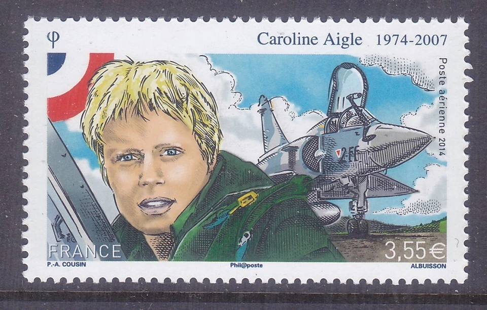 France C77 MNH 2014 Caroline Aigle 1st Female Fighter Pilot French Air Force  - Image 1 of 1