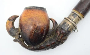 Meerschaum Pipe Bird of Prey Claw with Egg Dragon Eagle Hawk Falcon Antique Vtg - Picture 1 of 19