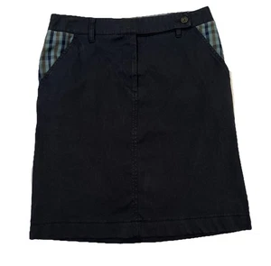 Gonna a matita vintage anni 90 AQUASCUTUM blu navy dettaglio gingham IT 40 US 8 - Foto 1 di 4