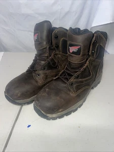 Red Wing 2205 Men's Work Hiking Mocha 6 inch Aluminum Safety Toe Boots - Sz 12 - Picture 1 of 10