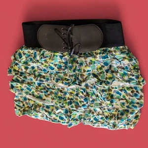 CYN Cynthia Mehra High Belt Elastic Waist Skirt Multicolor One Sz Combine Ship - Picture 1 of 6