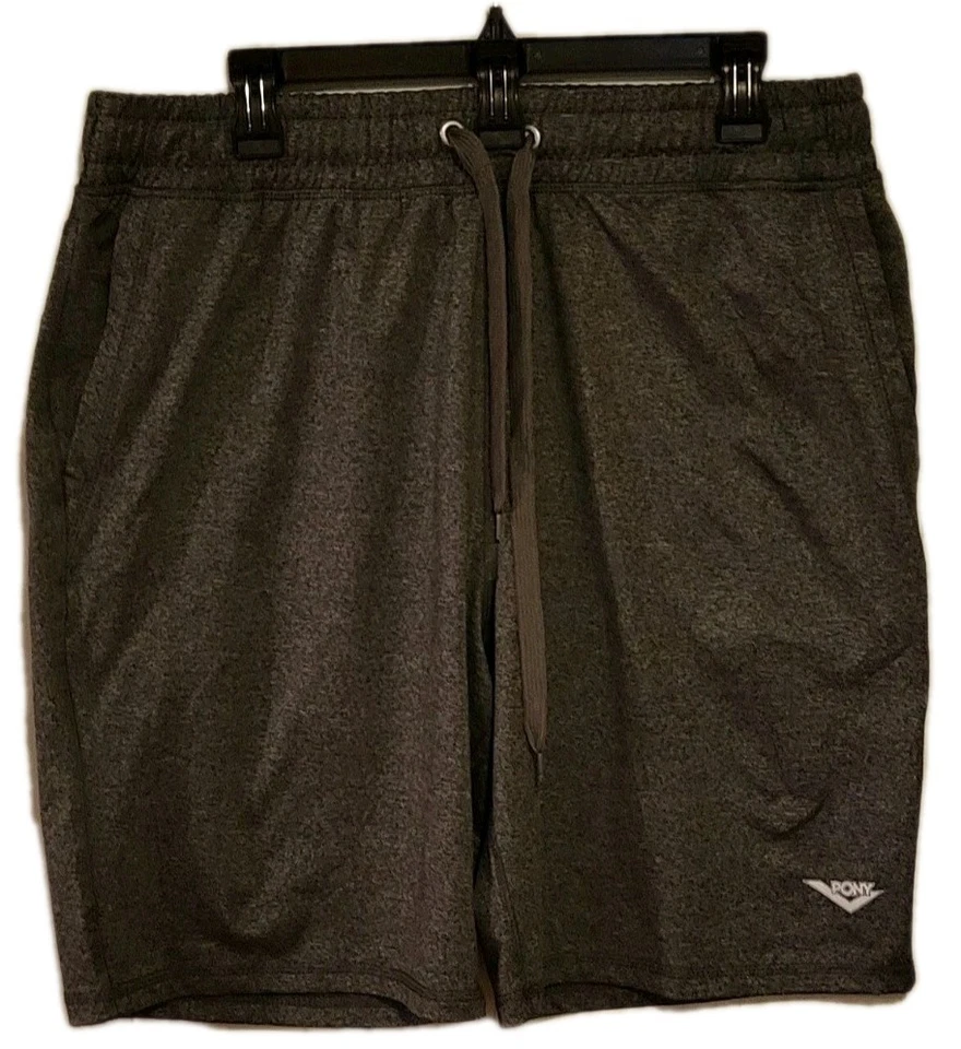 Pantalones Cortos Pony Para Hombre Talla L Gris Bolsillos Pull-on Cintura Elástica con Cordón  Foto 1 de 4