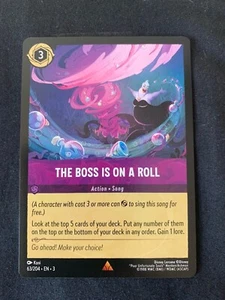 Disney Lorcana Into the Inklands The Boss Is On A Roll Rare NON-FOIL 63/204 - Bild 1 von 1