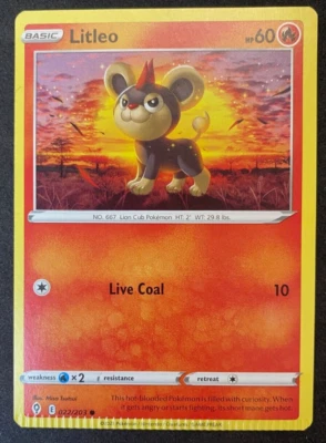 Litleo 022/203 - Pokemon TCG - Evolving Skies - Misprint CRIMPED - Image 1 of 2