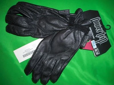 POWER-TRIP MEN'S SMALL BLACK GEL PALM  PERFORATED  GLOVES  436-9012 OEM (1131) - Image 1 of 3