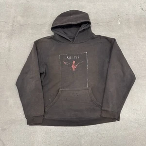 Nirvana In Utero Music Sweatshirt Hoodie Mens Large L Long Sleeve Faded Black - Picture 1 of 6