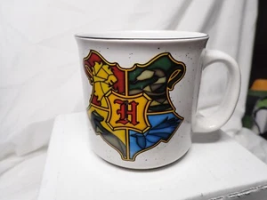 Hogwarts Crests Coffee Mug Cup 20 oz Oversize Ceramic Harry Potter Black Rim - Picture 1 of 6