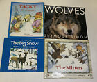 Lot of 4 Winter Picture Books: Tacky The Penguin, Wolves, The Big Snow, The Mitt