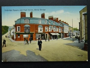 Anglesey MENAI BRIDGE Uxbridge Square & High Street c1913 Postcard by Valentine - Picture 1 of 2