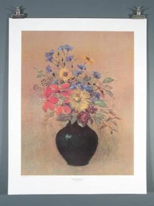Odilon Redon Print Wild flowers 22x28" Excellent - Picture 1 of 1