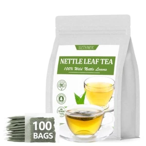 Nettle Tea 100 Nettle Leaf Tea Bags 100% Wild Nettle Leaves No Flavoring - Picture 1 of 8
