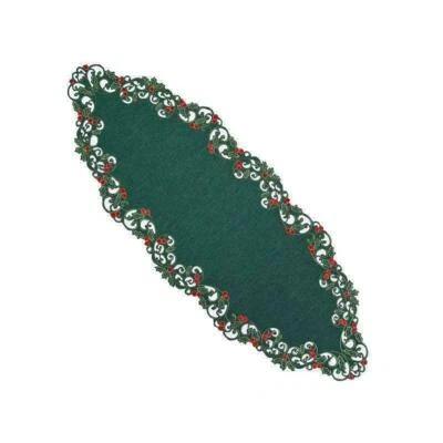 St. Nicholas Square Holly Table Runner ~ 36" ~ NWT ~ Kringle's Cottage - Image 1 of 2