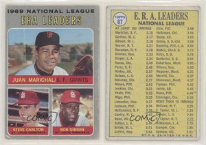 1970 Topps League Leaders Juan Marichal Steve Carlton Bob Gibson #67 HOF