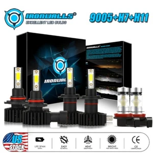 For Mazda 5 2006-2010 Combo LED Bulbs Kit Headlight High Low Beam + Fog Lights - Picture 1 of 12