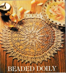 Perlendeckchen - 10" breit - Größe 30 gehäkelt Baumwolle - NUR Häkelanleitung - Bild 1 von 2