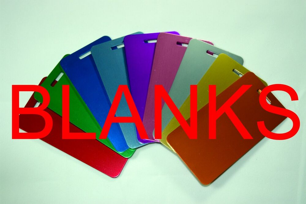 Set of 12 Aluminum BLANK Luggage Sports Golf BackPack tag 10 Colors