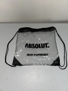 Hit Promotions Absolut Clear Drawstring Bag 11”x12 - Picture 1 of 9