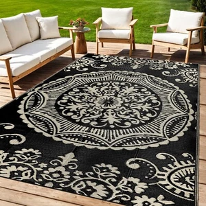 Outdoor Rug 8x10 Plastic Straw Reversible Large Mat Carpet for Patio & Camping - Picture 1 of 46