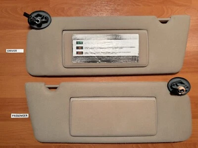 🇺🇸1993-1998 Jeep Grand Cherokee Driver & Passenger Sun Visor Beige (Mirror) - Image 1 of 4