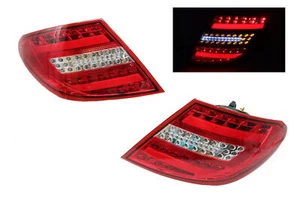 New Clear / Red Bright LED Tail Brake Light For 12-14 M-Benz W204 C-Class - Picture 1 of 10