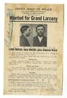 Wanted Notice - Grand Larceny - Lugo Musin, San Francisco, 1913