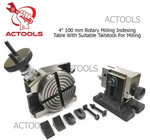 4" 100 mm Rotary Milling Indexing Table With Suitable Tailstock For Milling USA - Picture 1 of 11