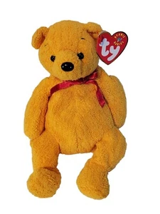 Ty Beanie Baby Yellow 2001 POOPSIE Bear Stuffed Plush Animal - Picture 1 of 4