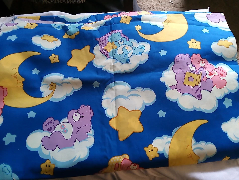 3 Yards Vintage 2004 Sweet Dreams Care Bears Glow In The Dark Cotton Fabric - Image 1 of 2