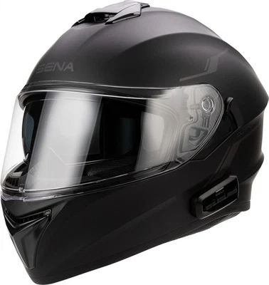 Capacete de motocicleta SENA Outforce preto - Imagem 1 de 4